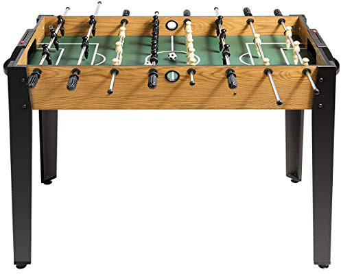 FANTASK Profi Kickerbord, bordsparager, turneringsstorlek med 2 bollar, fotbollsbord för barn och vuxna, stabilt spelbord för lekrum, barer, fester, 122 x 61 x 79 cm