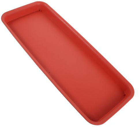 Mipcase Vassoio Raccogli Gocce Rettangolare in Resina Rossa 49X20 CM per Piante Sottovaso per Bonsai e Fioriere da Interno ed Esterno Drenaggio Efficiente