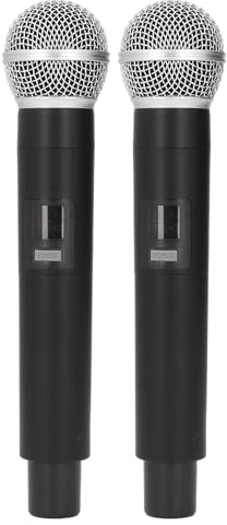 AKLOSIPY Ensemble de 2 Microphones Professionnels avec Micros karaoké Portables Rechargeables et Récepteur pour des Performances Fluides