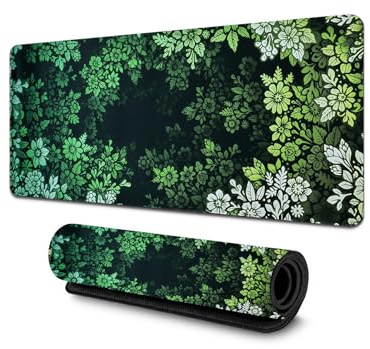APMGONT Grand Tapis de Souris Gaming 800x300 mm Tapis de Souris de Jeu Japonais XXL Tapis de Bureau Gamer Mouse Pad pour Bureau, Études, Gaming (Vert)