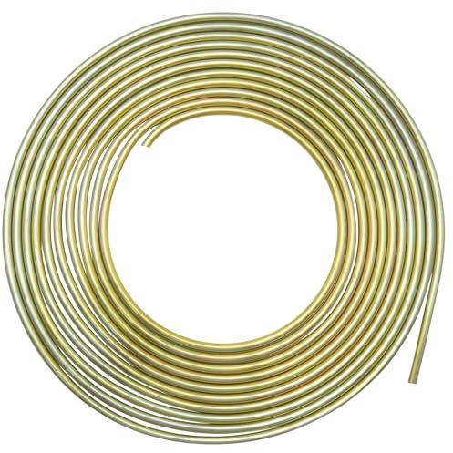 MospdyGear 7,6m 5/16(8mm) Farbbeschichteter verzinkter Bremsschlauch, Bremsleitung für PKW, für Hydraulikbremssysteme und Getriebesysteme