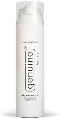 genuine haircare hårmask 3 | Intensivvård för torrt, skadat och färgat hår | Arganolja, jojobaolja & hyaluron | Djupvård, glans och jämnhet | 200 ml