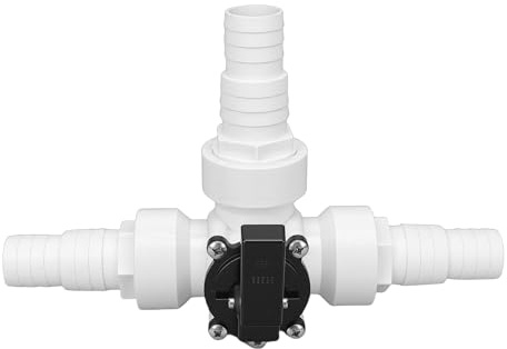 Blaihild 3 Way Pool Diverter Valve G1 1/2 Thread for Precise Control with Rotating Ball Valve Water Diverter Kit for Pool Repair, Spa Maintenance, Water Feature Installation
