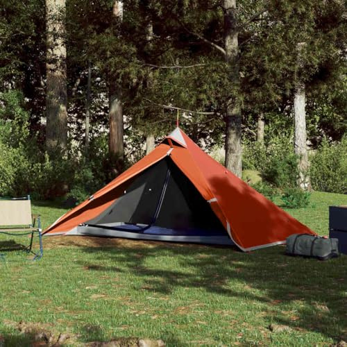 Kaloriko Tipi-hängtält för person i orange, vattentätt campingtält av polyester med PU-beläggning, avtagbart övertält, E-anslutning, lätt, ventilerande, vindtätt för utomhus, vandring