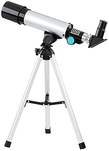 Einsteiger-Astronomie-Teleskop, vollständig beschichtete Glasoptik, 50 mm Öffnung, 400 mm AZ-Montierung, astronomisches Brechungsteleskop, mit Stativ und Sucherfernrohr,