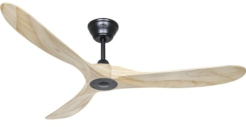 CasaFan Deckenventilator 315218 ECO Genuino 152 Massivholz natur/schwarz matt lackiert