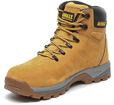DEWALT Sharpsburg Men's Nubuck Leather, Lightweight, Steel Safety Toe, Work Boot, Honey, UK8 (EU42)