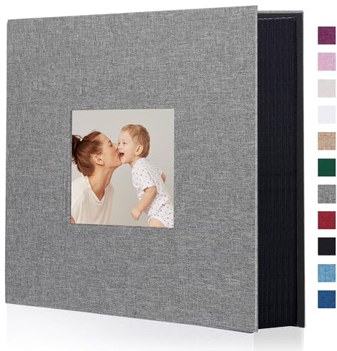 Artmag Álbum de fotos de 4 x 6 pulgadas, 600 unidades, gran capacidad, capacidad para 600 fotos horizontales y verticales para aniversario de boda familiar (600 bolsillos, gris)