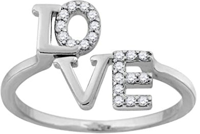 925 Sterling Silber Damen Zehenring Zirkonia Kunstdiamant Liebe Verstellbarer Zehenring Schmuck Geschenke für Frauen – Ringgrößenoptionen: L bis R, Metall, Zirkonia