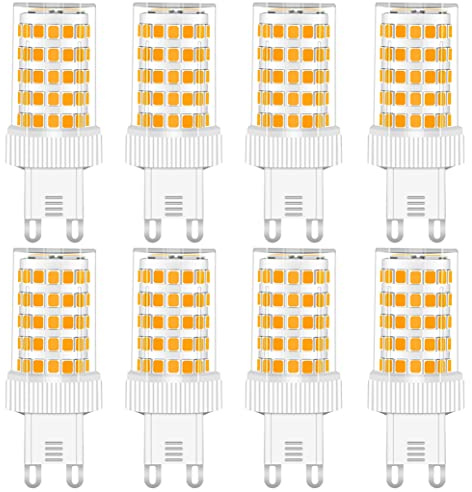 G9 LED Lampe 10W, 800LM, Warmweiß 3000K, Ersatz 50W-100W Halogenlampe, G9 Sockel, Kein Flackern, Nicht Dimmbar, 8er Pack für Kronleuchter, Deckenleuchten, Wandleuchten, AC 220-240V