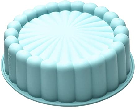 silicona para tartas, pastel clásico girasol, redondo antiadherente silicona para hornear acanalado, pastel Charlotte silicona para brownie, tarta, flan, pan, hornear 7.67 x 2.4 pulgadas