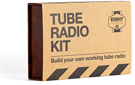 EIGHT Innovation Build Your Own Tube Radio- construct your own piece of radio history with this unique kit, 13 cm x 19 cm x 4 cm