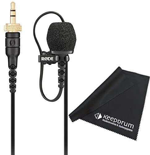 Rode Lavalier II Ansteck/Lavaliermikrofon Kondensator Mikrofon-Set + keepdrum Mikrofasertuch