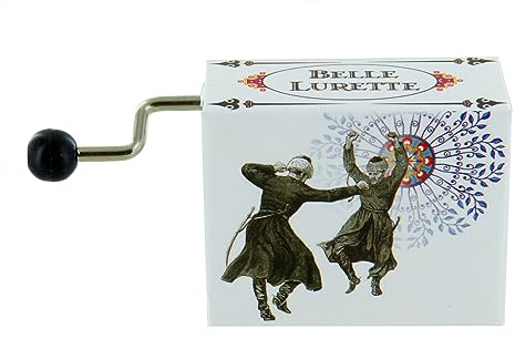 Lutèce Créations Carillon/Scatola Musicale a manovella di Cartone Illustrato e Traforato con meccanismo Musicale di 18 Note - Rondo alla Turca (W. A. Mozart).