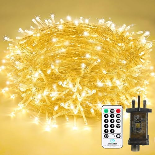 Bzavor 35M 300 LED Lichterkette Außen mit Stecker Timer 8 Modi Merkfunktion IP65 Wasserdicht lichterketten Outdoor Weihnachtsl Led Lichterkette Innen für Party Weihnachten Garten Zimmer