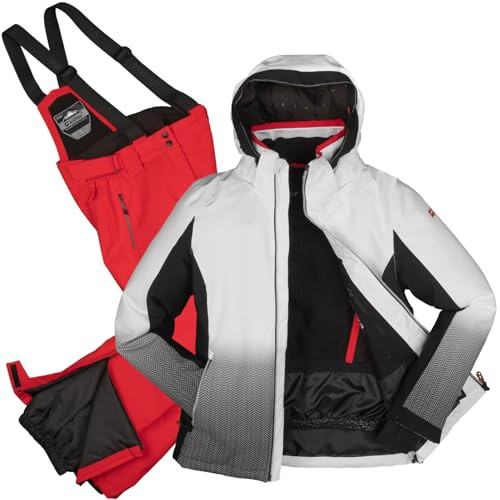 Killtec Damen Skianzug Set - Damen Skijacke und Damen Skihose wasserdicht und atmungsaktiv - 10000mm Wassersäule - PFC frei - Skijacke mit Schneefang, Skihose mit Kantenschutz