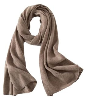 REHJJDFD Damen Kaschmir-Strickschal, einfarbig, weich, warm, Winter, leicht, dünn, äußere Wraps Hijab, taupe, One size