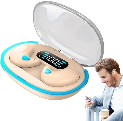 Cuffie intrauricolari a conduzione ossea, con cancellazione del rumore, leggere, invisibili, per chiamate e riunioni di guida