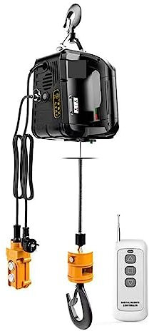 SRFTT Grúa de cabrestante eléctrica, grúa portátil de 500 kg para automóviles, mejoras en el hogar, manipulación de Carga, Taller de producción, elevación de Garaje