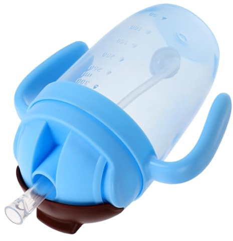 Ipetboom Auslaufsicherer Trinkhalmbecher 300ml aus Glas und Pp für Pflege | Leicht zu Reinigen, Leichtes Design, für Bettlägerige und Behinderte Patienten, Pflegeeinsatz