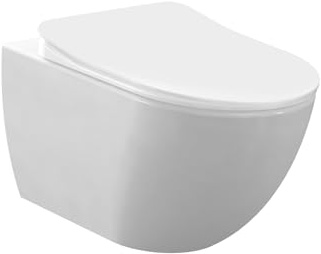 Creavit RIMOFF WC suspendu blanc mat avec fonction bidet buse en acier inoxydable antibactérien acier inoxydable eau froide
