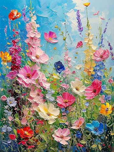 FLAJZ Diamond Painting Erwachsene, 5D Diamant Painting Bilder Blumen, Diamond Painting Set für Erwachsene und Anfänger, DIY Mosaikherstellung Bastelset für Haus Wanddeko, 30x40cm