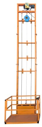Piattaforma elevatrice elettrica, piattaforma elevatrice monorotaia semplice, carico massimo 400/880 kg, montacarichi elettrico a parete(4m/13.1ft)