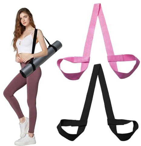 Haxisii Yoga Mat Strap, 2Pcs Yoga Mat Straps for Carrying, Yogas Mats Carry Strap, Multi-Functional Lightweight Design (Yogas Mats Not Included)