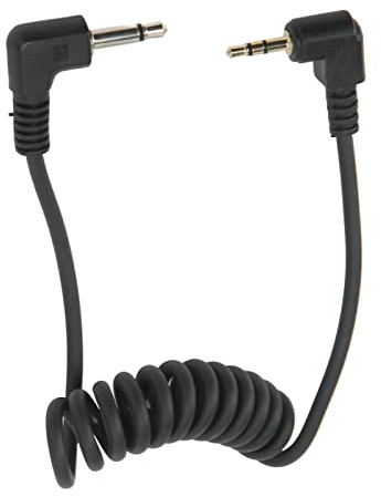 Pongnas Cavo di Rilascio dell'otturatore della Fotocamera Cavo Placcato in Oro da 2,5 Mm a 3,5 Mm per Flash Remoto e Fotografia
