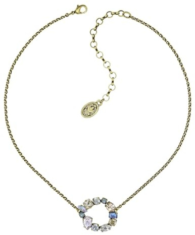 Konplott: Collier Mess to Impress round, aufwendiges Collier mit großem rundem Kristallelement im Farben- und Formenmix, für Damen/Frauen