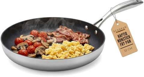 ScanPan Sartén HaptIQ de acero inoxidable y aluminio de 12.5 pulgadas