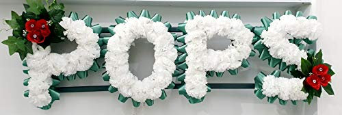 mySilkFlowers POPS Silk Artificial Funeral Flowers Name Tribute (Hunter Green)