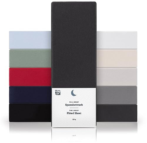 Blumtal Basics Spannbettlaken Topper aus 100% weicher Baumwolle, Anthrazit