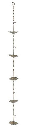 London Ornaments Umbrella Rain Decorative Rain Chain 100cm long Water feature or downpipe