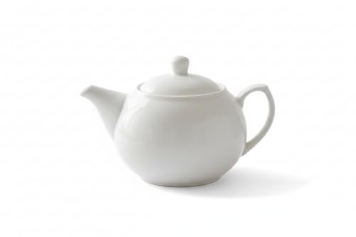 Acense Porcelain Ball Shaped Teapot, Fully Vitrified Porcelain, Safe:[Dishwasher/Freezer/Microwave/Oven], Versatile: [Household, Hotel, Restaurant], Capacity: 16oz