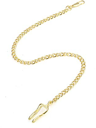 ULTECHNOVO Taschenuhrkette Klassische Golden Plattierte Taschenuhr Kettenkette (Golden)