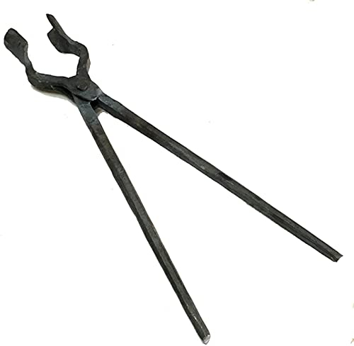 Tenazas de herrero,Tenaza de forja Ponga de herrero Bladesmith Cuchilla Tonga redonda de bocas 45/50/100 cm Ponías de herrero for cuchillo de ánimo Forja de herrero ingeniero, 45 cm (Color : 50cm)