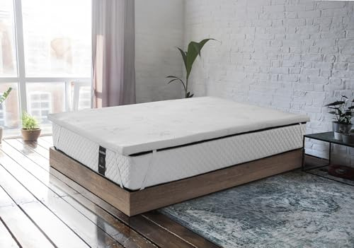 Topper Viscoelástico Sobrecolchón - Topper 135x200 cm Funda Aloe Vera - 5 cm Grosor - Transpirable