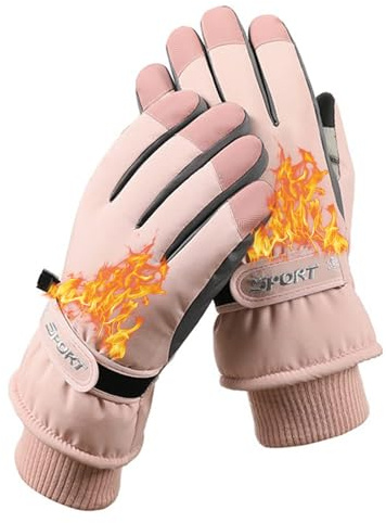 Warme Winterhandschuhe, Skihandschuhe Wasserdichte Atmungsaktiv Kältebeständig Touchscreen für Damen Herren Laufen Snowboard Ski-Handschuhe Wandern Motorrad Reiten Winddichte Fahrradhandschuhe