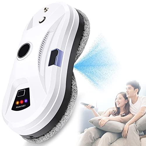 UIBAO Robot Lave-vitres Intelligent De Nettoyage De Fenêtre Sans Fil - Aspirateur en Verre Avec Ajustement Automatique et Télécommande