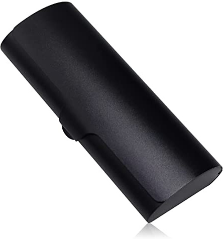 custodia rigida occhiali alluminio, metallo custodia occhiali lettura, nera Astuccio Occhiali for donna uomo(Nero)