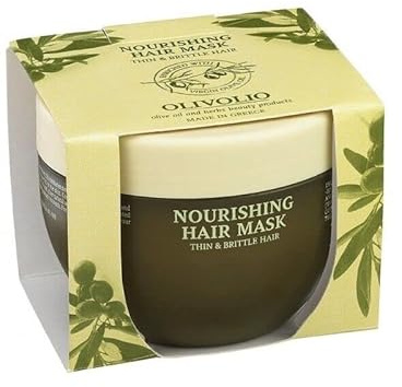 Olivolio Haarmaske mit 93% natürlichen Inhaltsstoffen & 100% Bio Olivenöl & für dünnes und sprödes Haar - 250 ml