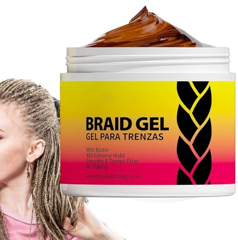 Flechten Haargel, Haar Finishing Gel, Nicht Fettender Fly Away Haarbändiger, 250 Ml Styling Gel Für Flechter, Halten Braid Conditioning Gel Edge Styling Wax Für Fly Away & Edge Frizz Hair