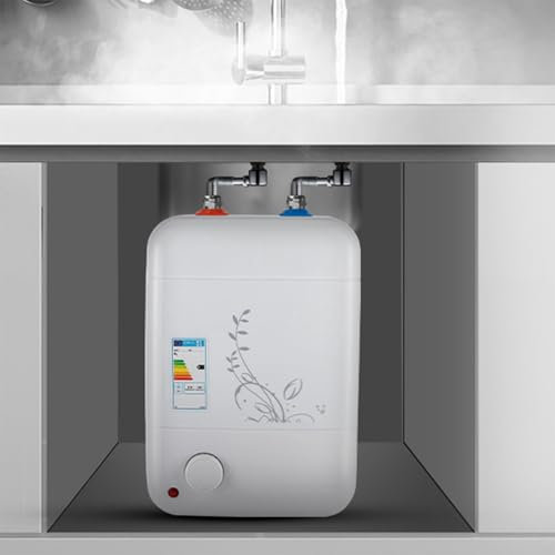 Chauffe-eau électrique instantané - 8 l - 1500 W - Mini chauffe-eau instantané - Température réglable de 30 à 75 °C - Étanchéité IPX4 - Pour évier de cuisine, lavabo, salle de bain