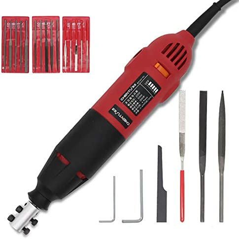Guoyoocc Juego de Limas y Escofinas,Limas Aguja Diamante,Lima Eléctrica,Lima de Acero,Hoja de Sierra Alternativo,fácil de Cambiar,para Metal,Madera,joyería,Modelo,Bricolaje y Casi Todos los usos.
