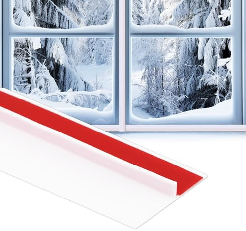 Soengsau T-Shaped Silicone Weather Stripping Draft Stopper, 122 L x 1.97 W Self-Adhesive Seal Strip for Shower Door Gaps, White