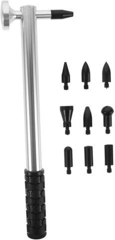 Gatuida Dellen Reparaturset Aluminium Hammer Mit Austauschbaren Köpfen Lackschadenfreie Karosserie Reparatur Werkzeuge Für Auto Dellen Entfernung Benutzerfreundlich Für Präzise Diy Reparat