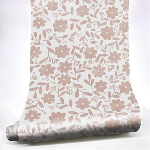 Selbstklebende Tapete Elfenbeinweiße Blumen Strukturtapete Wandtattoo Schlafzimmer Tapete Selbstklebend Vliestapete Wallpaper for Living Room Tapeten Leicht zu Entfernen Wandschutzfolie 38.6x250.6cm