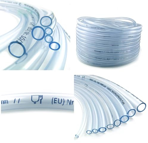 PVC Schlauch Aquariumschlauch Wasserschlauch Luftschlauch Lebensmittel konform Innen-Ø 8 mm, Außen-Ø 10 mm, Länge 2 m