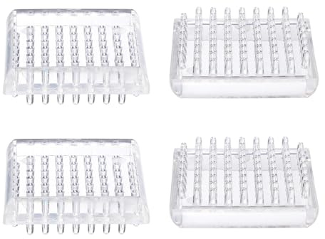PATIKIL Square Spike Carpet Protector, 4 Pcs Plastic Furniture Caster Cups for Furniture Legs Sofas Tables Chairs Home Office Use, Clear